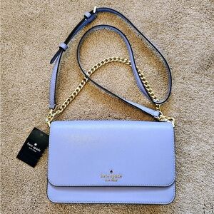 NWT kate spade lavender saffiano crossbody ORIGINALLY $349
